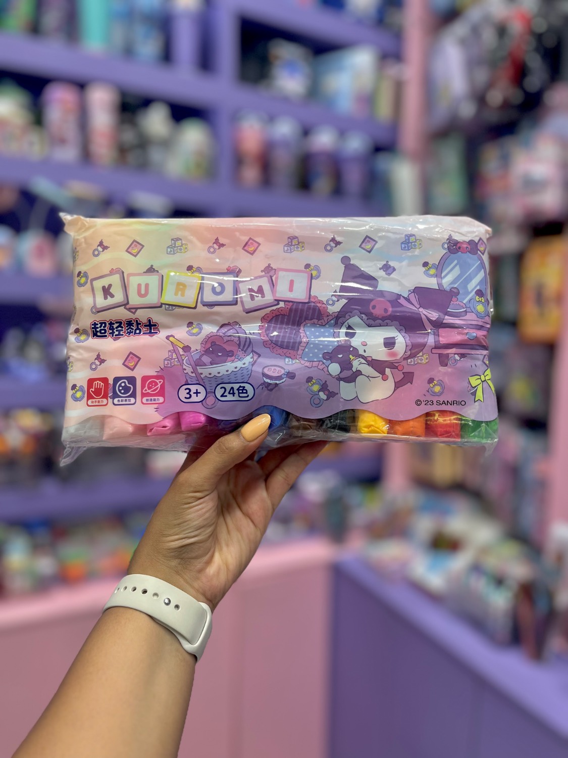 خمیرclay بازی 24 رنگ کرومی برندsanrio